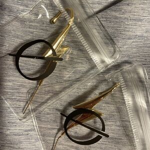 Chic Gold and Silver Cuff Earrings